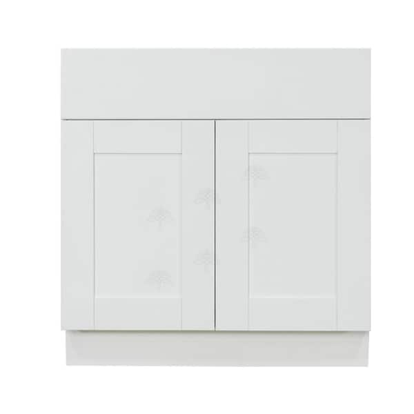 Anchester Assembled 24 in. x 34.5 in. x 24 in. Base Cabinet with 2-Door and 1-Drawer in Classic White