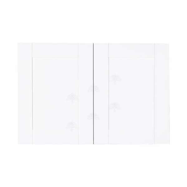 Anchester Assembled 30 in. x 24 in. x 12 in. Wall Cabinet with 2-Doors 1-Shelf in White