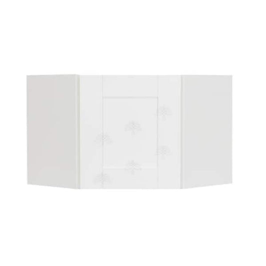 Anchester Assembled 24 in. x 15 in. x 12 in. Wall Diagonal Cabinet with 1 Door in White