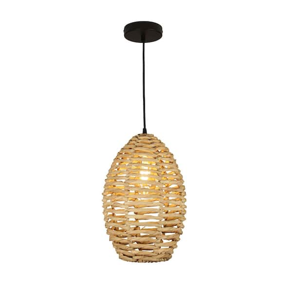 Ana 1-Light Beige Outdoor Pendant Light