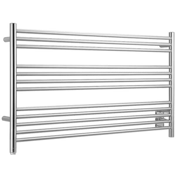 Amplia Dual 12-Bar Hardwired and Plug-In Electric Towel Warmer in Chrome