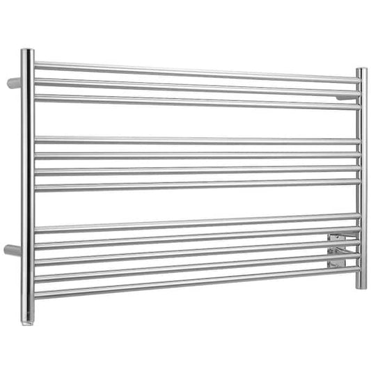 Amplia Dual 12-Bar Hardwired and Plug-In Electric Towel Warmer in Chrome