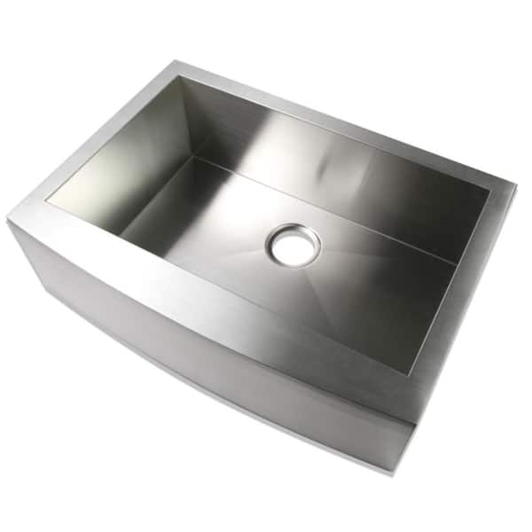 Amuring Stainless steel 30 in. Single Bowl Sink Handmade Farmhouse Apron Kitchen Sink without Workstation