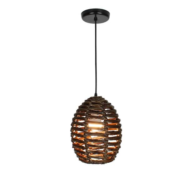 Ana 1-Light Dark Brown Pendant Bell