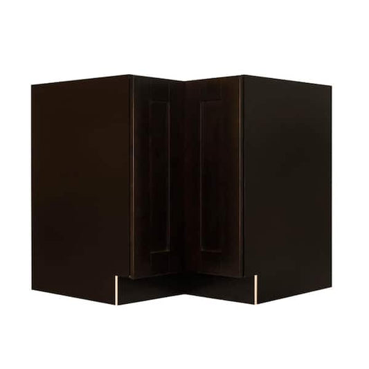 Anchester Assembled 33 in. x 34.5 in. x 24 in. Base Lazy Susan Cabinet in Dark Espresso