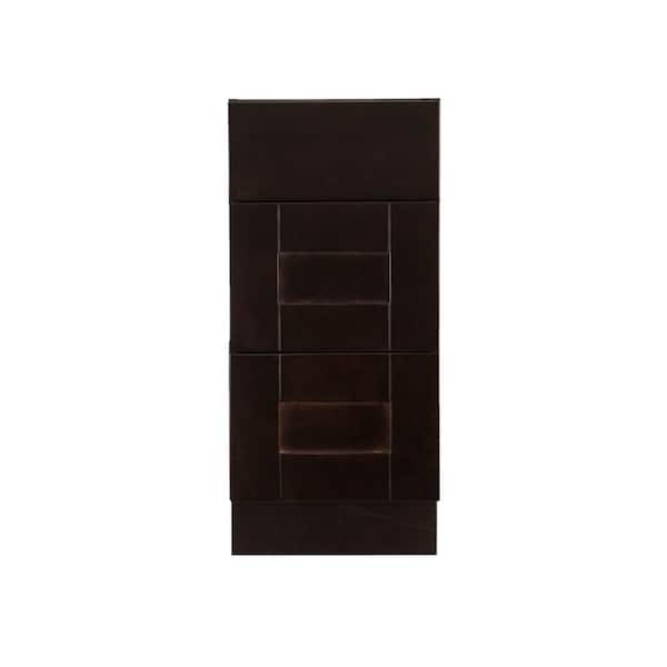 Anchester Assembled 12 in. x 34.5 in. x 24 in. Base Cabinet with 3 Drawers in Dark Espresso