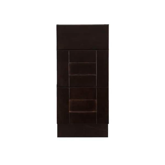 Anchester Assembled 15 in. x 34.5 in. x 24 in. Base Cabinet with 3 Drawers in Dark Espresso