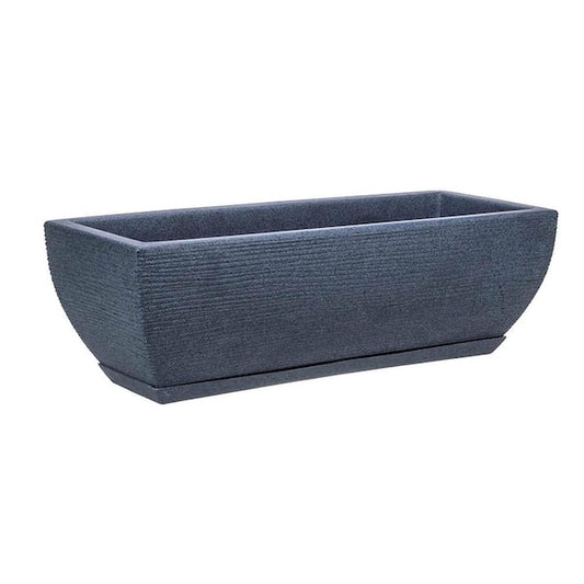 Amsterdan Medium Dark Grey Plastic Resin Indoor and Outdoor Floreira Planter Bowl