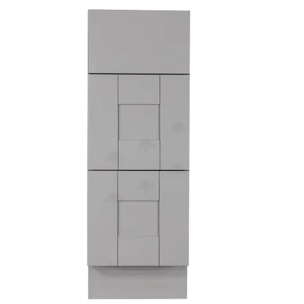 Anchester Assembled 21x34.5x24 in. Base Cabinet with 3 Drawers in Light Gray