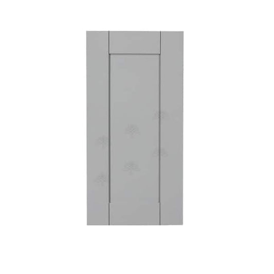 Anchester Assembled 15x36x12 in. Wall Cabinet with 1 Door 2 Shelves in Light Gray