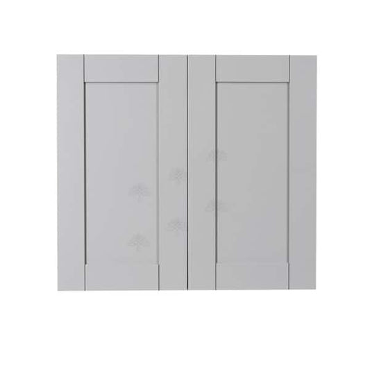 Anchester Assembled 24x36x12 in. Wall Cabinet with 2 Doors 2 Shelves in Light Gray