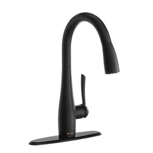 Analiese Single-Handle Pull-Down Sprayer Kitchen Faucet in Matte Black