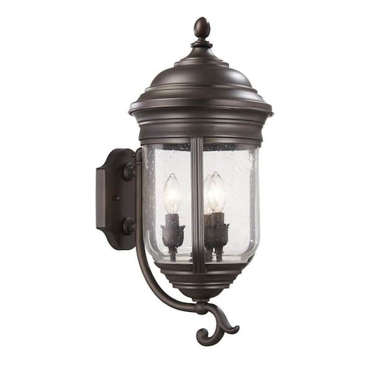 Amherst 3-Light Roman Bronze Outdoor Wall Lantern Sconce