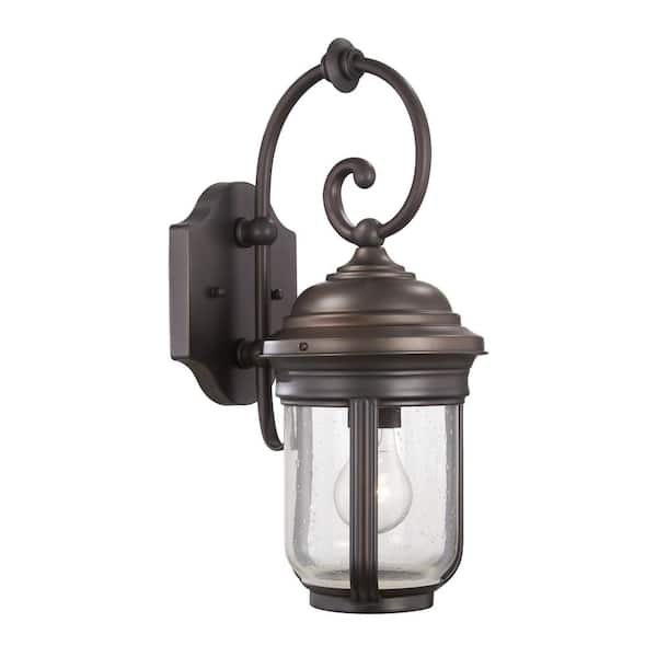 Amherst 1-Light Roman Bronze Outdoor Wall Lantern Sconce