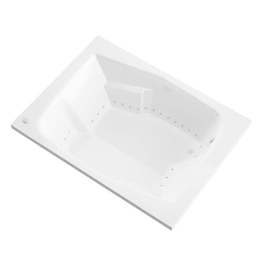 Amethyst 6 ft. Acrylic Rectangular Drop-in Air Bathtub in White